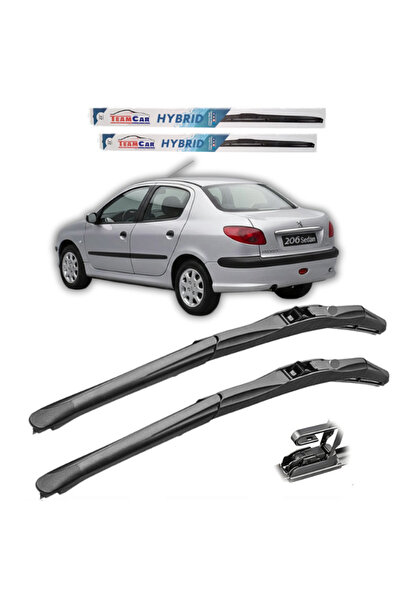 TEAMCAR Ștergătoare de parbriz Peugeot 206 (1998-2012) Sedan Hybrid față set