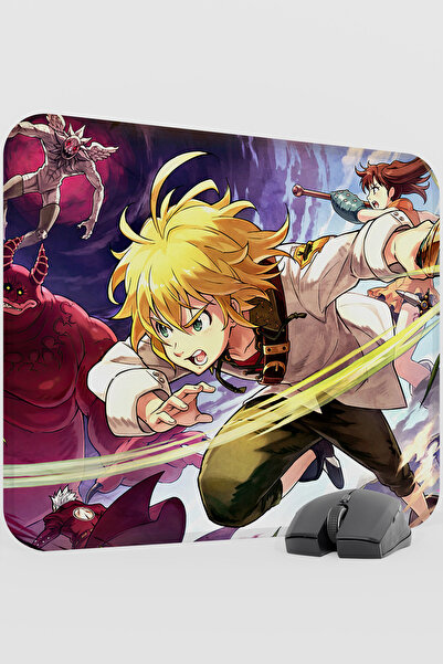 mousepad bastir Nanatsu no Taizai Anime V1 - 48X40 XL لوحة ماوس مطاطية للألعا...