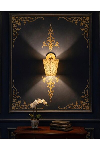 BİAVİZE Modern Wall Sconce with Gold Pattern