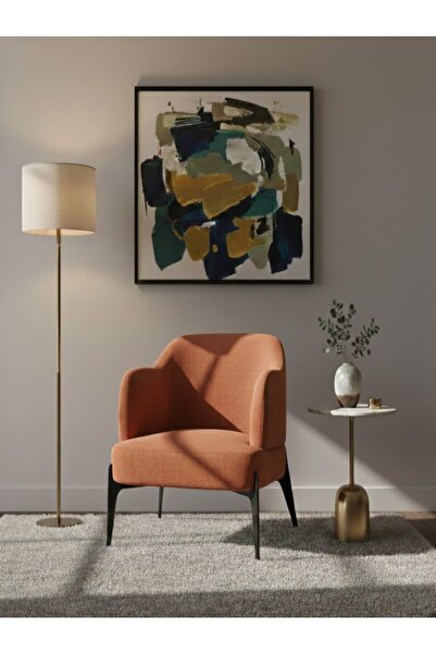 BEC13 كرسي مودرن بلمسة مخملية وأرجل معدنية