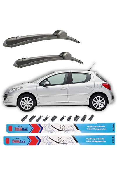 TEAMCAR Υαλοκαθαριστήρες Peugeot 207 (5 πόρτες 2006-2014) Εμπρός σετ