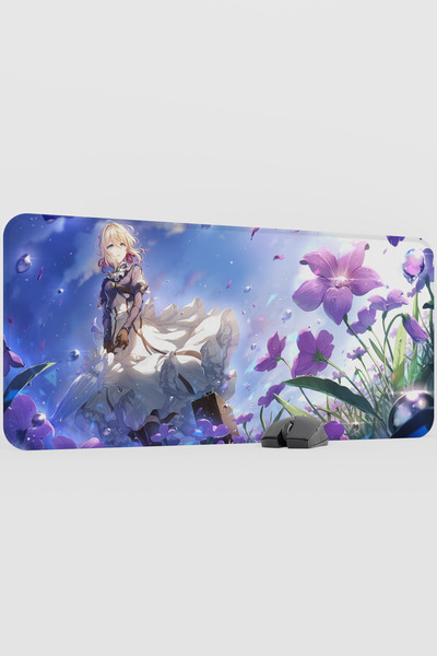 mousepad bastir Violet Evergarden Anime V1 - 90X40 XXL Gaming Rubber Non-Slip...