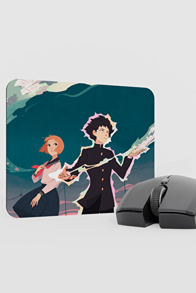 mousepad bastir Mob Psycho 100 Anime V5 - 22X18 وسادة ماوس مطاطية للألعاب غير...