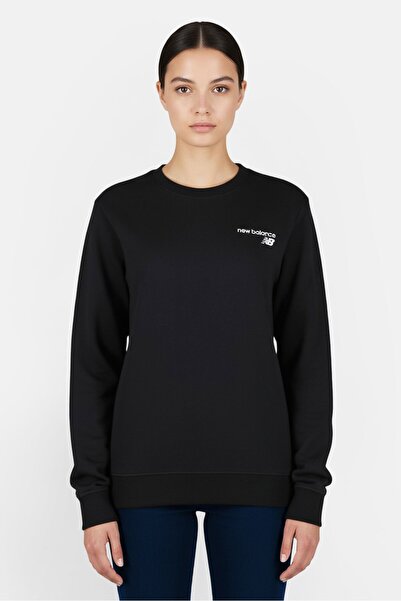 New Balance Women Sportswear Fit Long Sleeve Outdoor Sweatshirt, Black