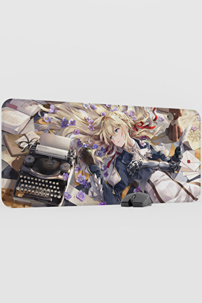 mousepad bastir Violet Evergarden Anime V4 - 90X40 XXL Gaming Rubber Non-Slip...