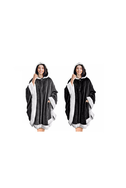 Generic 2-piece soft and warm winter shawl blanket set