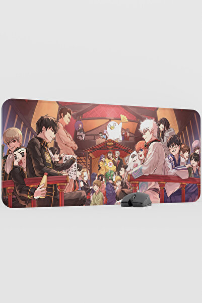 mousepad bastir Gintama Anime V1 - 90X40 XXL Gaming Rubber Non-Slip Base Mous...