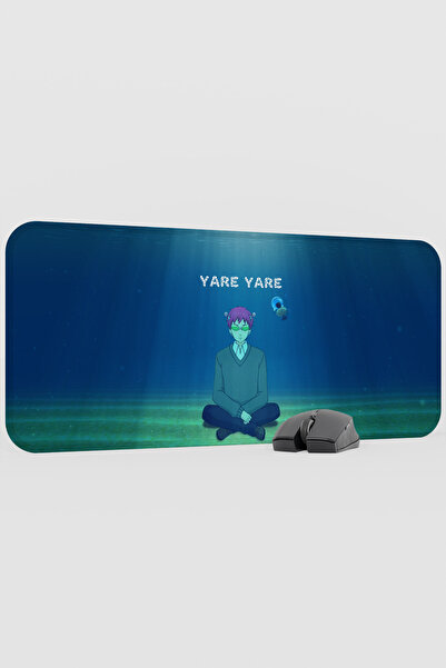mousepad bastir Saiki Kusuo Anime V2 - 70X30 XL Gaming Rubber Non-Slip Base M...