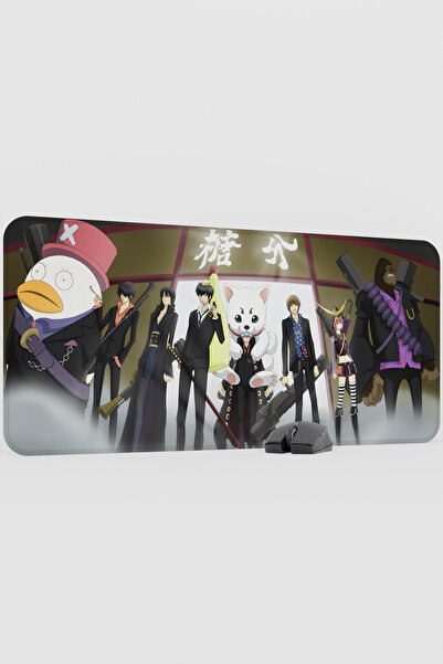 mousepad bastir لوحة ماوس مطاطية كبيرة الحجم مضادة للانزلاق بتصميم أنمي جينتا...