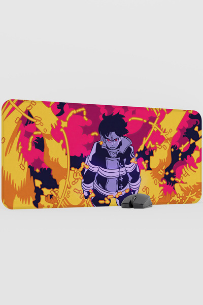 mousepad bastir Fire Force Anime V4 - 90x40 XXL لوحة ماوس مطاطية للألعاب غير ...