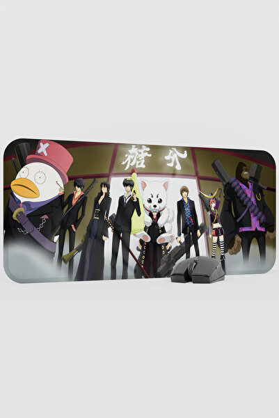 mousepad bastir Gintama Anime V2 - 70x30 XL لوحة ماوس مطاطية للألعاب غير قابل...