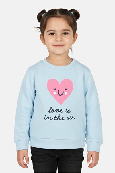 Overkids Toddlers Girl Graphic Print Long Sleeve Sweatshirt, Blue