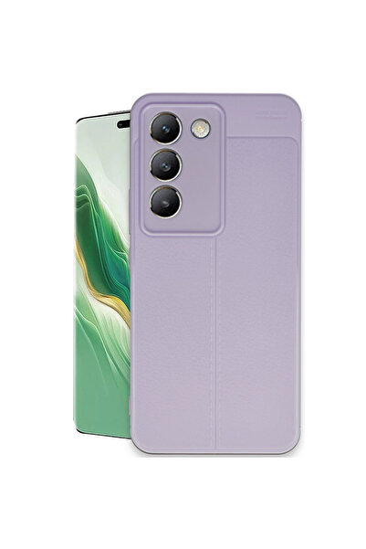 TechTrove Vivo V30 Lite 4G İçin Uyumlu Deri Tasarımlı Elde Kaymaz Korumalı Si...