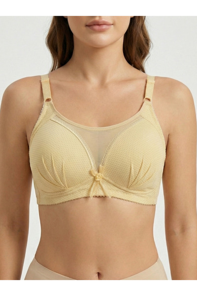 Sabase Soft Textured Underwire-Free Non-Support C Cup Shaping / Sculpting Bra (Skin)