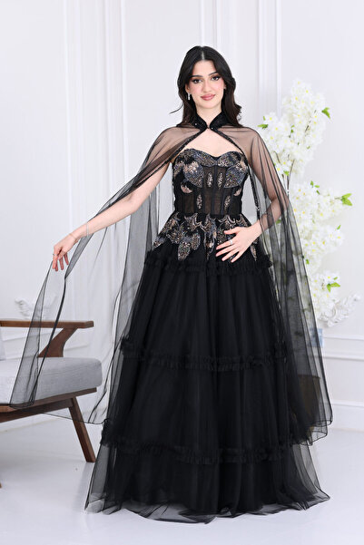modern designer فستان سهرة ملكي كيب