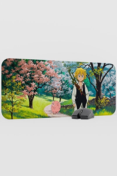 mousepad bastir Nanatsu no Taizai Anime V4 - 70x30 XL لوحة ماوس مطاطية للألعا...
