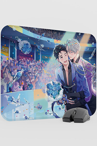 mousepad bastir Yuri on Ice Anime V2 - 48X40 XL Gaming Kauçuk Kaykay Mouse Pa...
