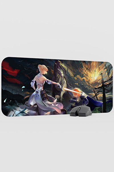 mousepad bastir Fate Anime V2 - 70X30 XL Gaming Rubber Non-Slip Base Mouse Pa...