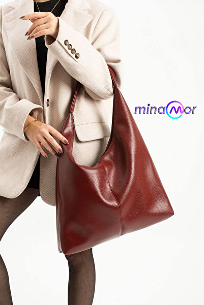 Minamor Γυναικεία τσάντα ώμου από συνθετικό δέρμα