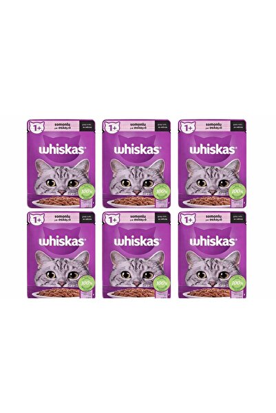 Whiskas Somonlu Pouch Kedi Maması 85 gr 6 Adet