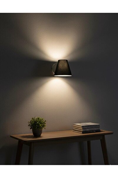 BİAVİZE شمعدان حائط مزخرف عصري أسود اللون