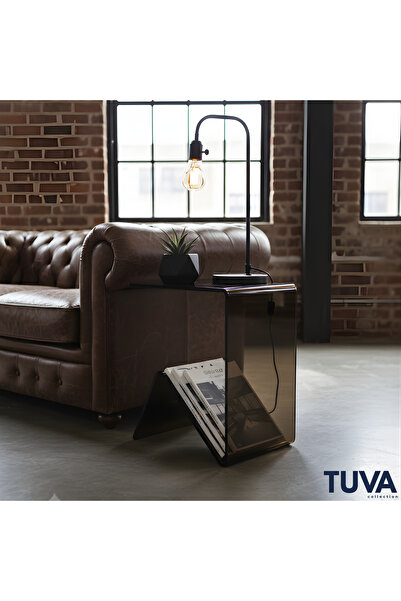 TUVA Collection ELAN Şeffaf Pleksi Yan Sehpa Komodin| Modern Minimal Tasarım ...