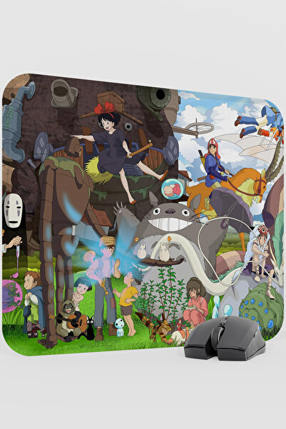 mousepad bastir Miyazaki Anime V1 - 48X40 XL لوحة ماوس مطاطية للألعاب غير قاب...