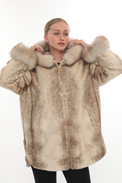 PEYORA Special Collection Cream Alpaca Fur Coat