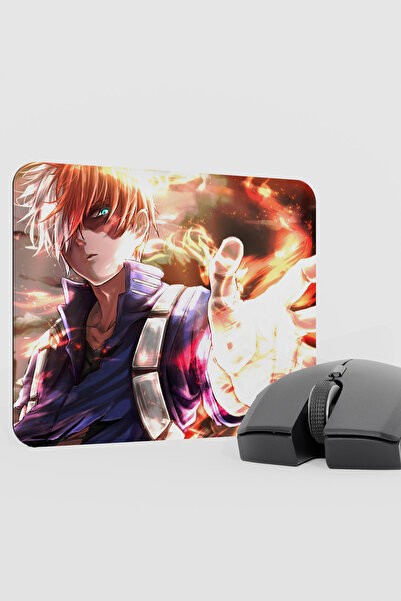 mousepad bastir Shoto Todoroki Anime V2 - 22X18 Gaming Rubber Non-Slip Base M...