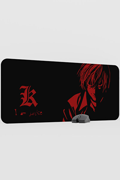 mousepad bastir لوحة ماوس كبيرة الحجم من المطاط غير قابلة للانزلاق بتصميم أنم...