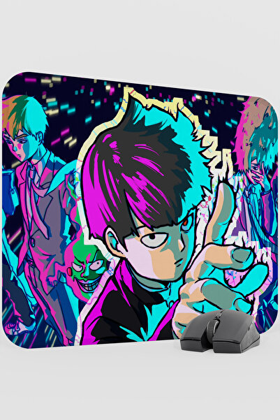 mousepad bastir Mob Psycho 100 Anime V4 - 48X40 XL لوحة ماوس مطاطية للألعاب غ...