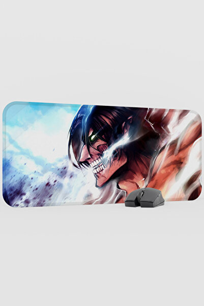 mousepad bastir Attack on Titan Anime V4 - 70x30 XL Gaming Mouse Pad cu bază ...