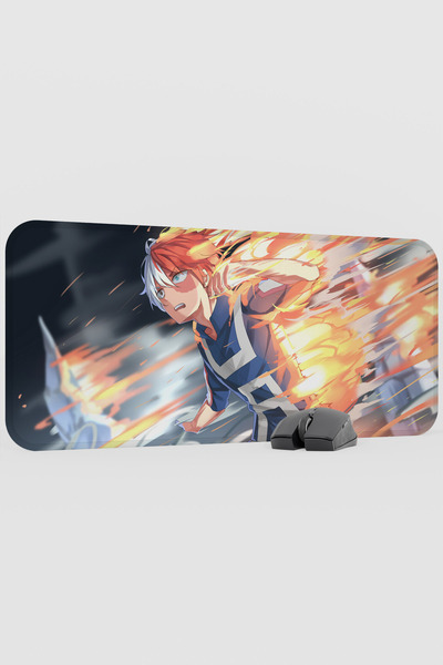 mousepad bastir لوحة ماوس شوتو تودوروكي أنيمي V3 - مقاس 70×30 سم، قاعدة مطاطي...