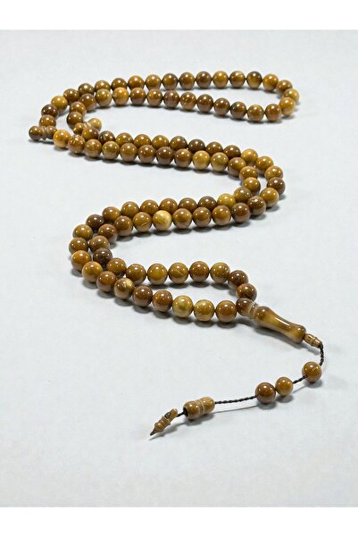 Deniz Elmasları 10mm 99-Bead Natural Kuka Prayer Beads – Handcrafted Oval Bea...