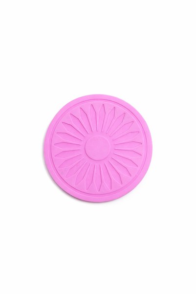 ozzen Car Coaster Silicone In-Car Anti-Slip Mat Phone Coin Material Holder Pink Color 65 mm 2 Pcs