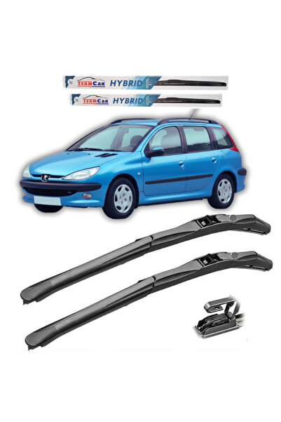 TEAMCAR Υαλοκαθαριστήρες Peugeot 206 (1998-2012) SW (στεγνωτήριο) Υβριδικό εμ...
