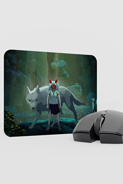 mousepad bastir Mononoke hime Anime V1 - 22X18 Gaming Mouse Pad cu bază anti-...
