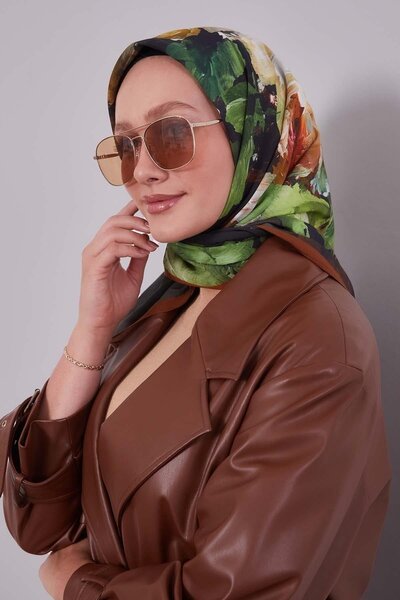 Levidor Coffee Branch Flower Aura Scarf