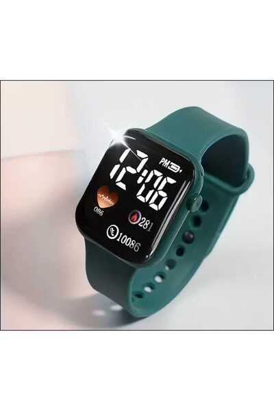 iyotek Unisex Silikon Kordonlu Kare Kadran