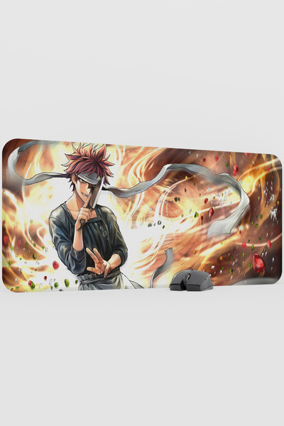 mousepad bastir لوحة ماوس مطاطية كبيرة الحجم مضادة للانزلاق بتصميم أنمي فود و...