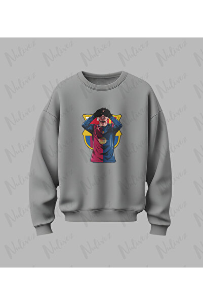 Nulivez Pedri Design Printed High Quality Unisex Oversized O Neck Sweatshirt