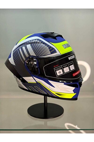 WOSEN güneş gözlüklü çene açılır kask (ŞEFFAF VİZÖRLÜ)