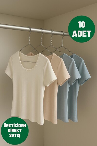 CocoVia Komplement İnce Kesim Lüx Tel Elbise Askısı Pantolon Askısı Tişört Bl...