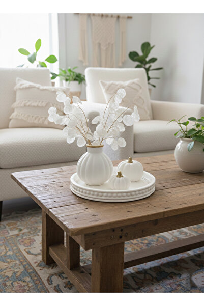ELASİBEL HOME Minimal dekoratif pembe vazo ve kabak seti, çoçuk odası dekor b...