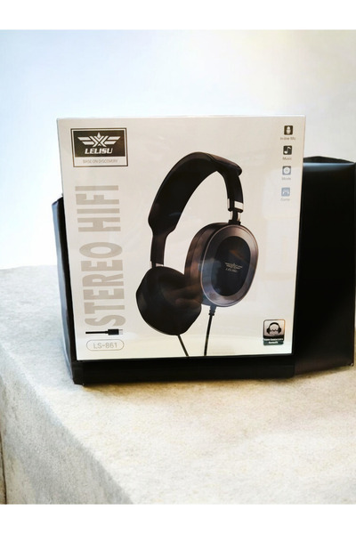 LELISU سماعات رأس ستيريو LS-861 Hi-Fi. تتميز بجودة صوت ستيريو عالية.