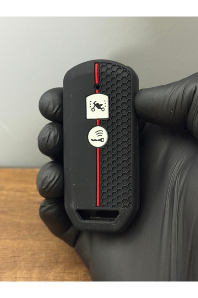 Luxe Aksesuarr Husa de protectie pentru telecomanda pentru motocicleta Honda PCX K97 K96, cu 2 butoane, model de tip fagure