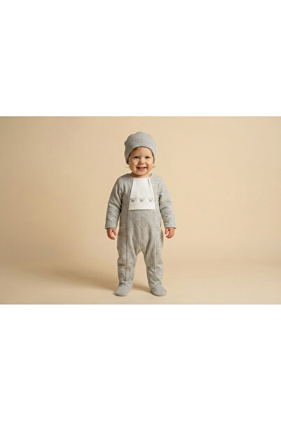 KİNDKİDSTR Gri Bebek Tulum
