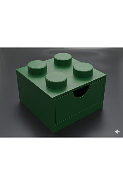 Teknovagroup صندوق تخزين مزخرف بتصميم لعبة بناء صغير الحجم 2 × 2 لتنظيم سطح ا...