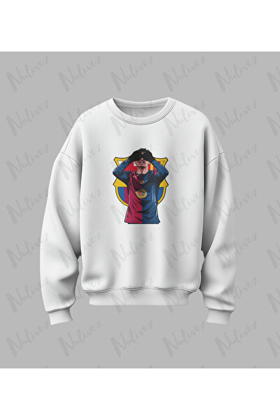 Nulivez Pedri Design Printed High Quality Unisex Oversized O Neck Sweatshirt