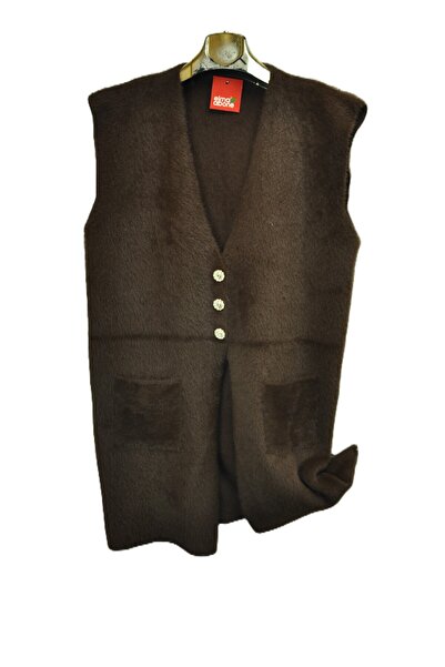elma abone New Season Beard Knitwear Three Button Vest
